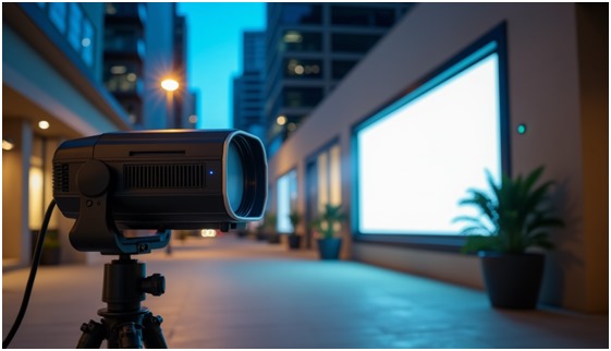 outdoor advertisment projector